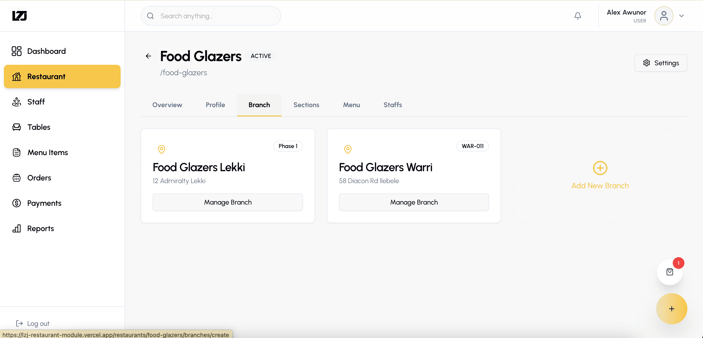 Multi-Branch Map Screenshot